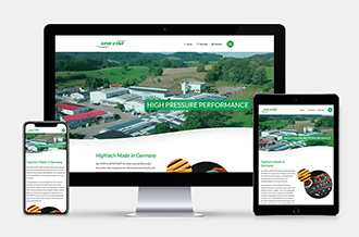 Website for a manufacturer of ultra-high pressure hoses and other solutions for various industry segments.